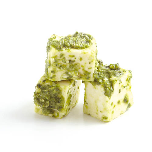 Weichkäsewürfel “Pesto” mariniert