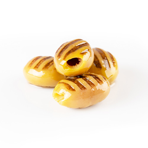 Gegrillte Oliven ohne Stein