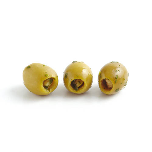 Grüne Oliven mit Sardellenpaste