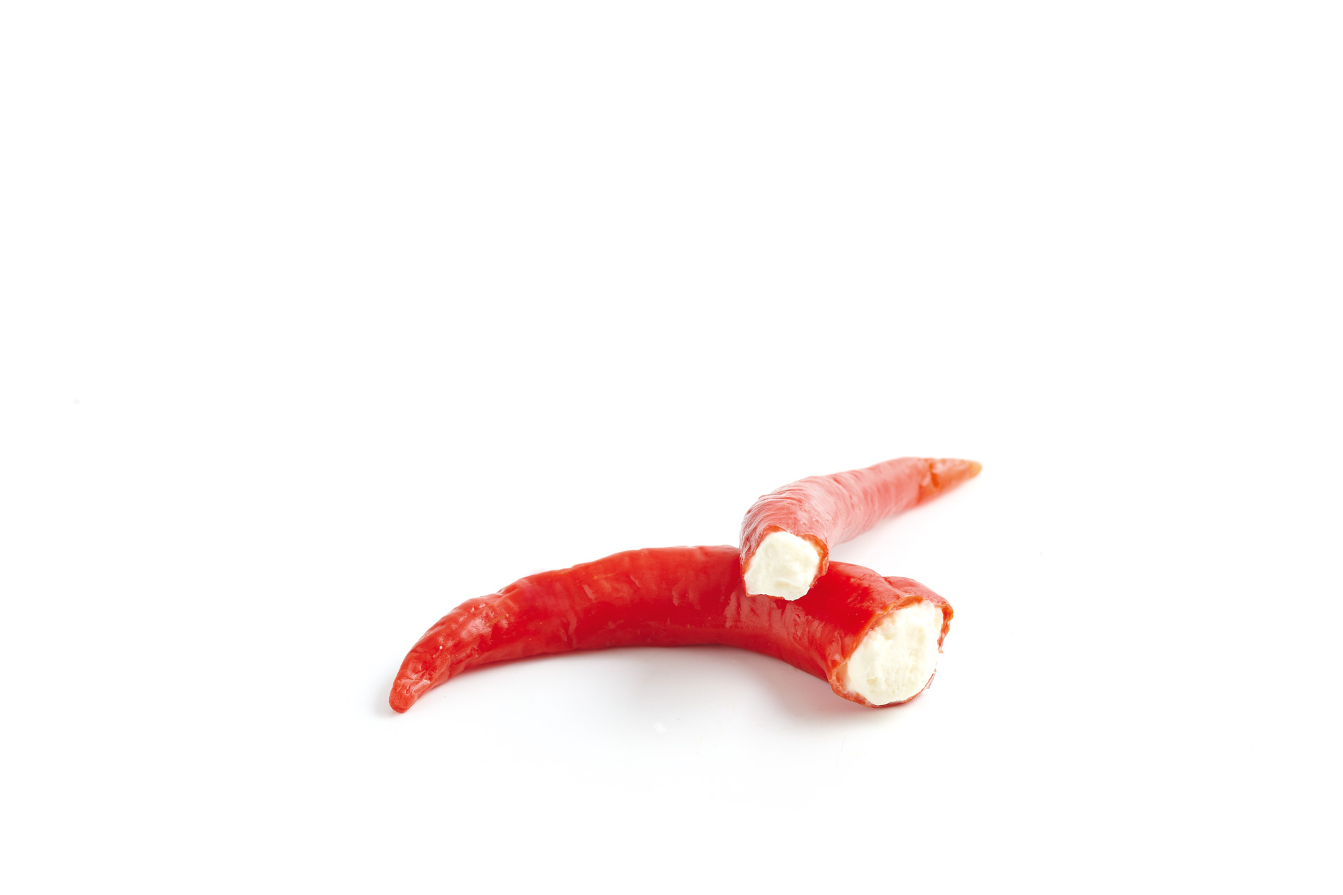 Paprika “Lombardi” rot gefüllt mit Frischkäsezubereitung