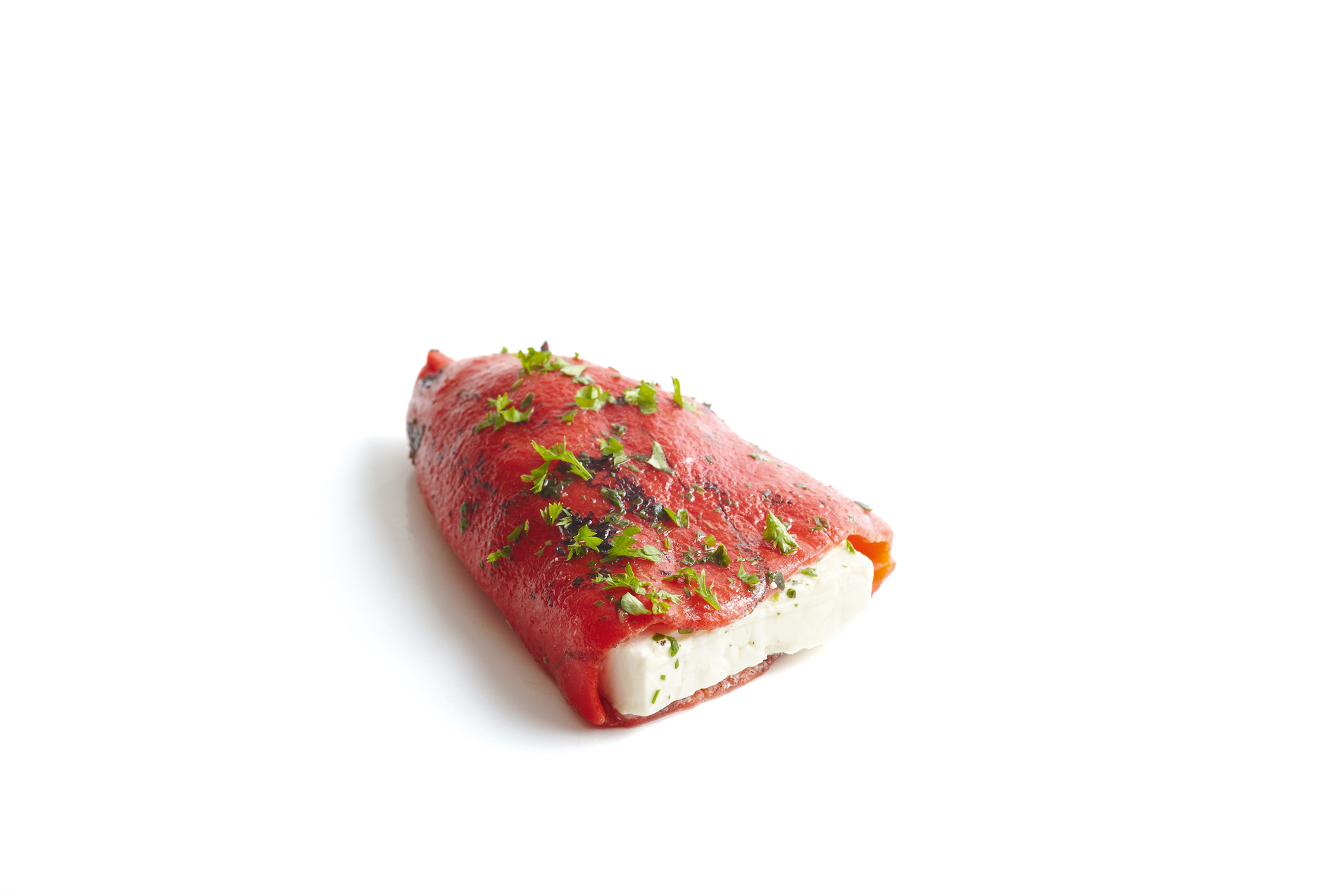 Paprika “Kapyia” gefüllt mit Schafskäse