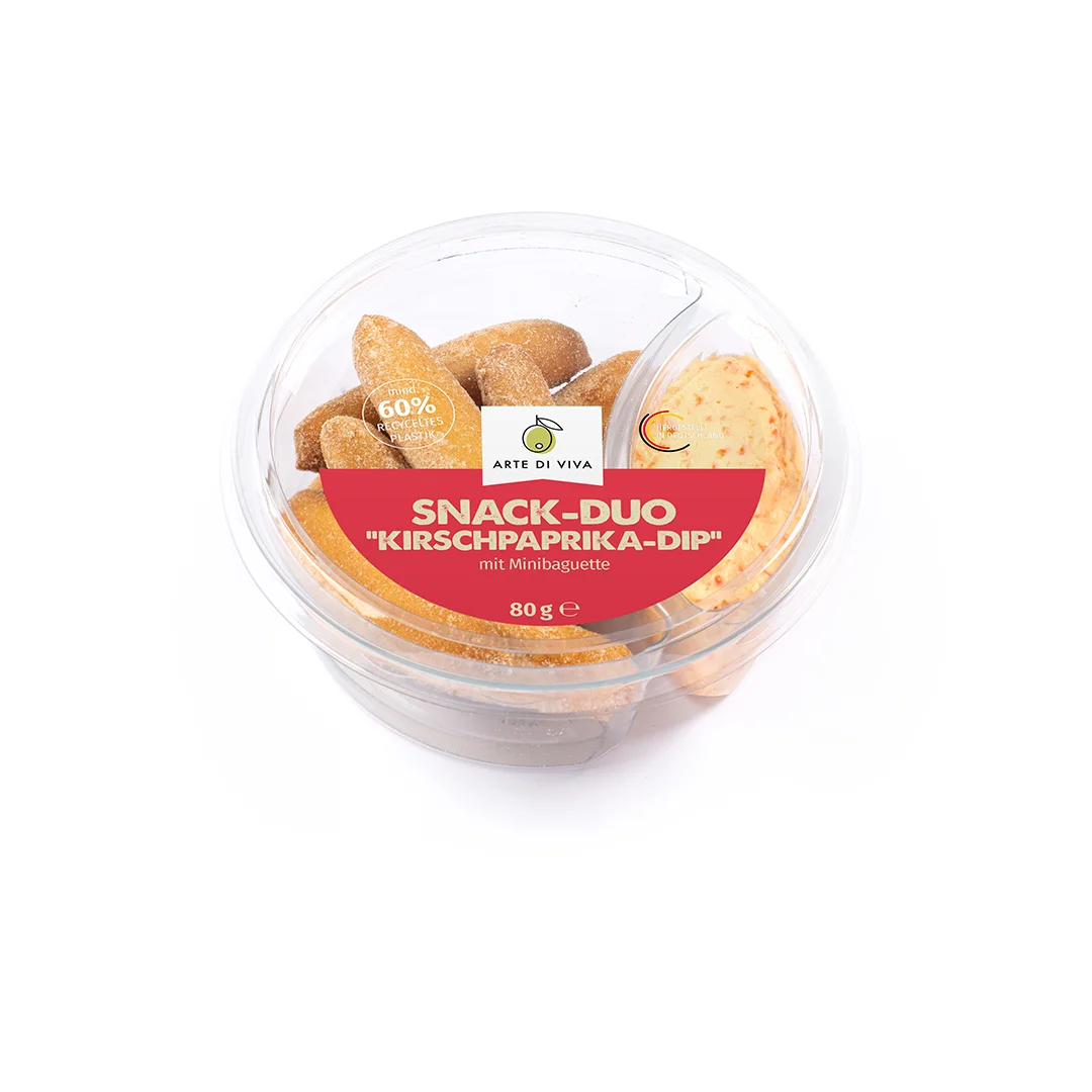 Snack-Duo "Kirschpaprika-Dip" mit Minibaguette